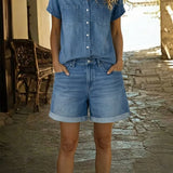 Stefania | Denim Komoda Set s Krátkym Strihom