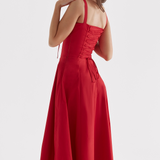 Vivienne – Midi šaty s elegantním korzetovým designem