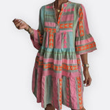 Madalena - Boho šaty s vrstveným designem