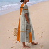 Cecília - Geometric Striped Dress