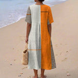 Cecília - Geometric Striped Dress