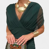Luana - Elegantné šaty s V-výstrihom