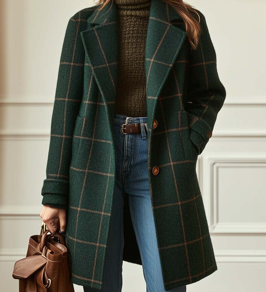 Irish Checkered Pattern Coat