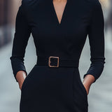 Iara - Elegantné čierne priliehavé šaty