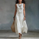 Boho Midi Šaty Daniela s Motívom Vodných Dračích Hmyzu