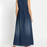 Karen | Dlhé vintage denimové šaty s nádychom jemnej bavlny