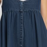 Karen | Dlhé vintage denimové šaty s nádychom jemnej bavlny