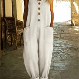 Graça - Distressed Vintage Denim Overalls